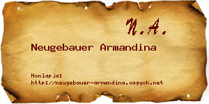 Neugebauer Armandina névjegykártya